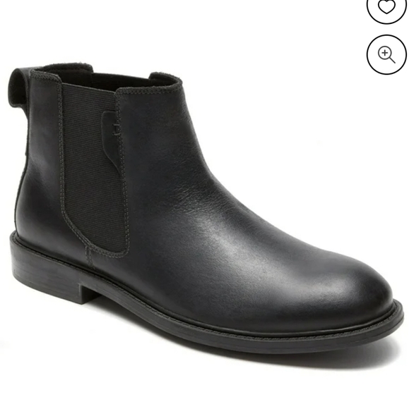 Dunham Graham Men's Black Leather Slip On Boots Size 8 - Picture 2 of 13